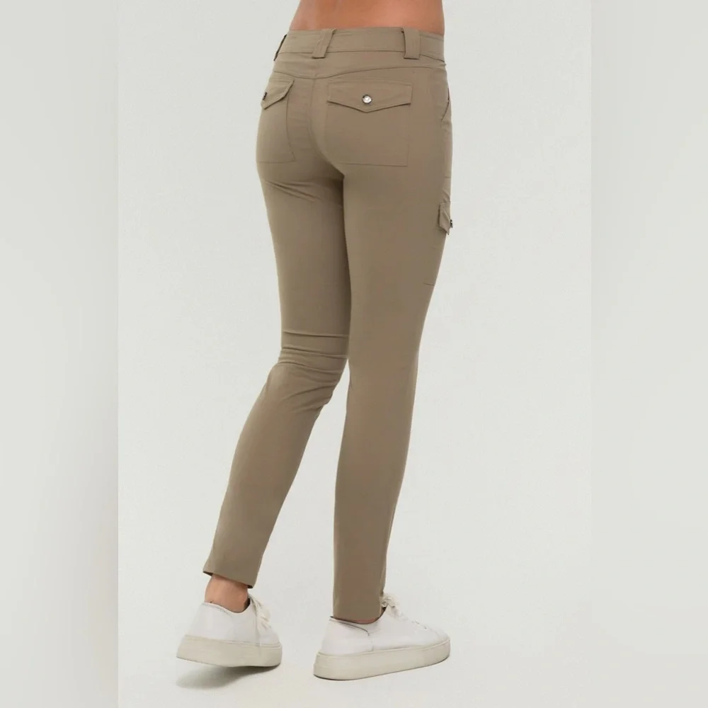 Anatomie The Kate Khaki Skinny Cargo Travel Slimming Stretch Chic Slim Pant XL - Picture 3 of 12